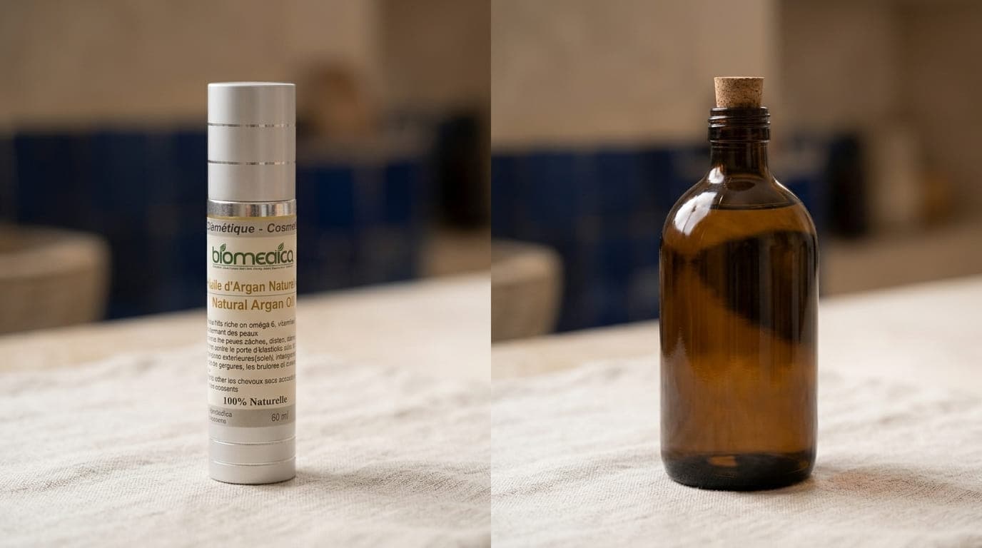 Huile d'argan cosmétique vs alimentaire - Biomedica Maroc