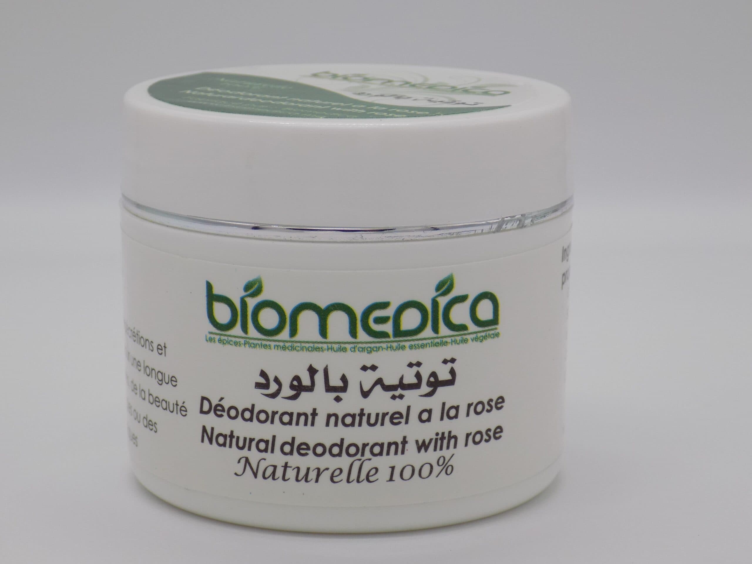 Biomedica - Déodorant naturel à la rose -50G