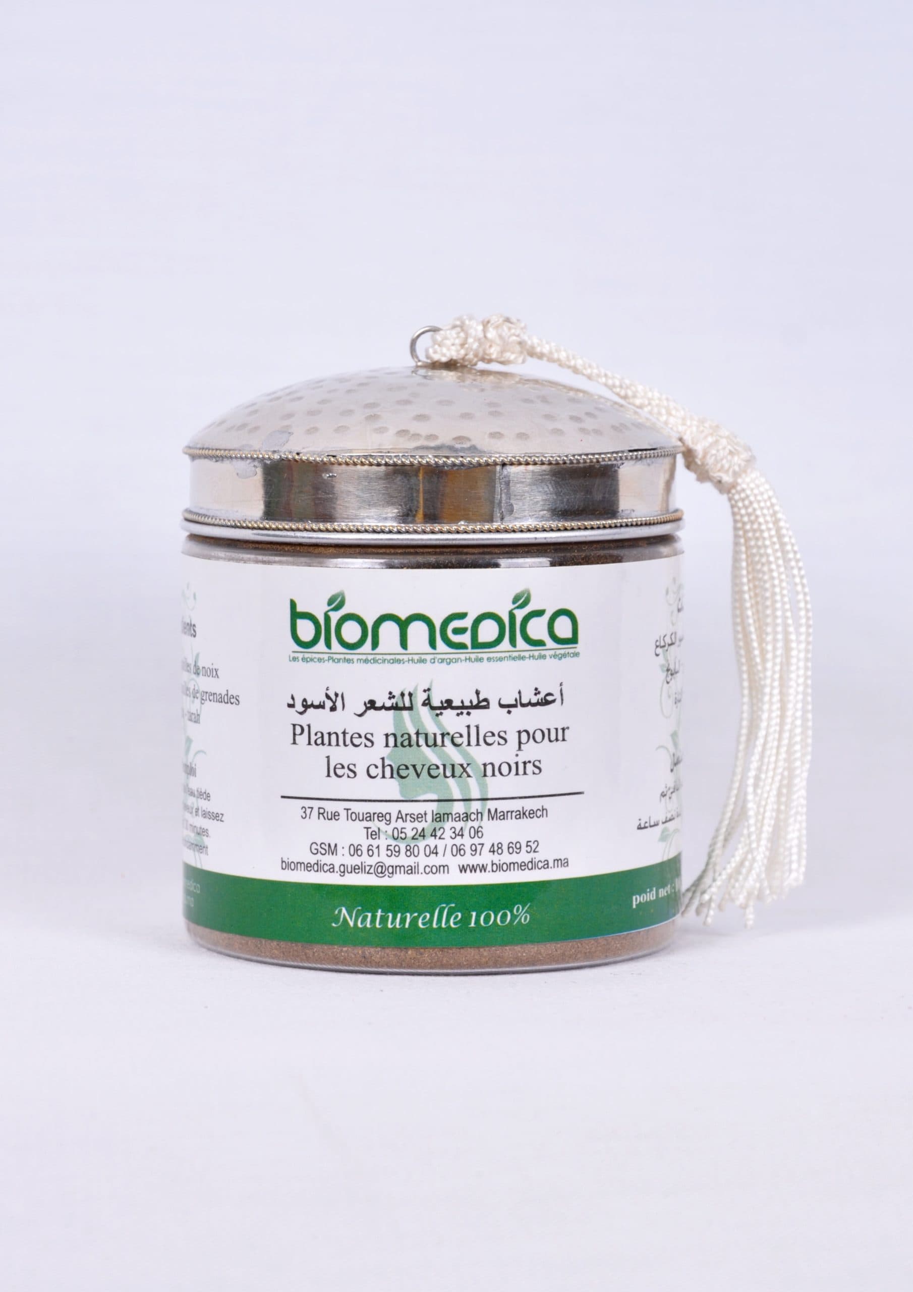 Plantes naturelles pour des cheveux noirs-100G