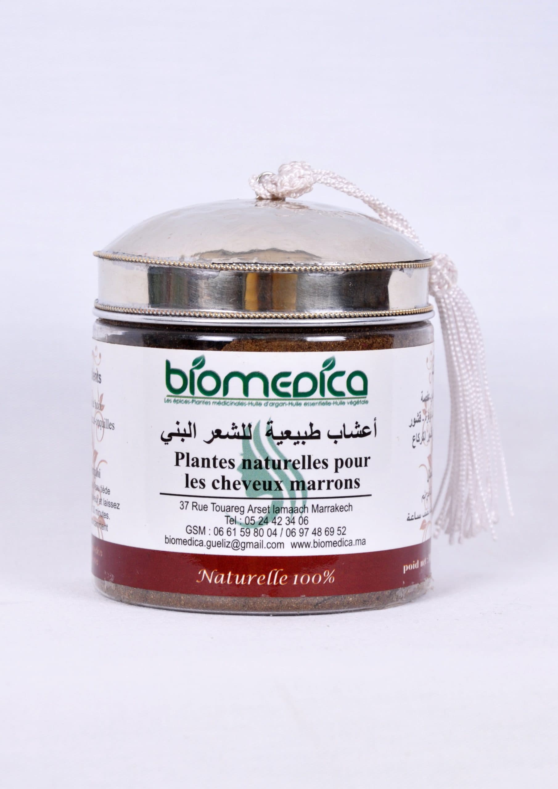 Plantes naturelles pour des cheveux marrons-100G