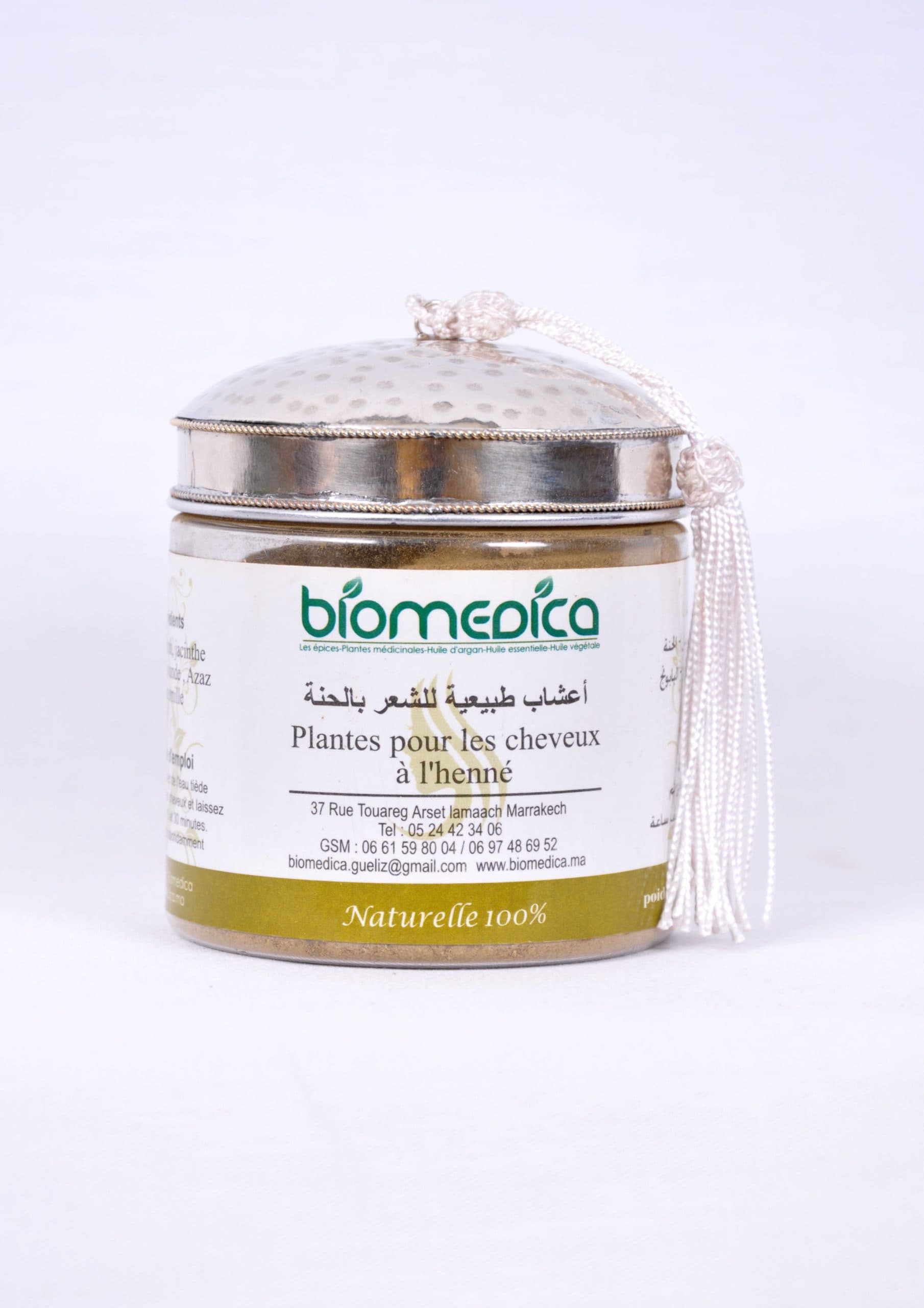Plantes naturelles pour des cheveux avec le henné-100G