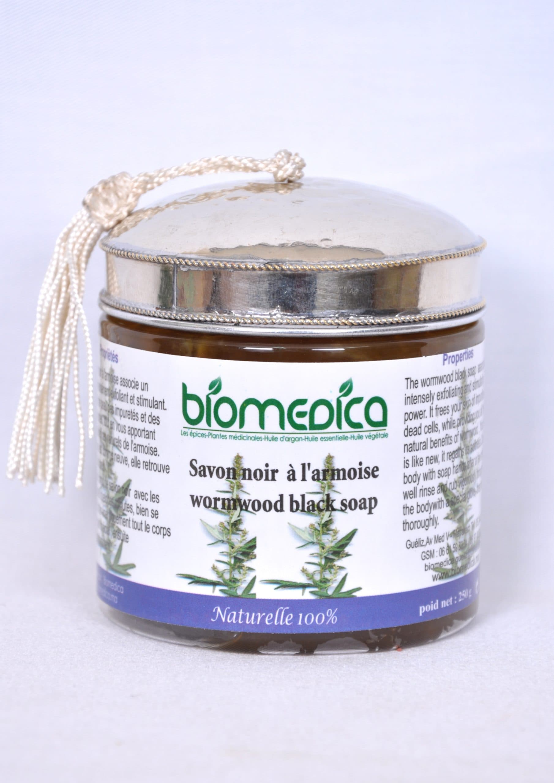 Savon noir armoise, pâte beldi 250 g - Biomedica